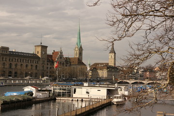 Historische Gebäude im Zentrum von Zürich