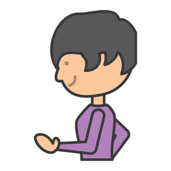 cartoon man icon