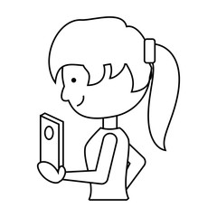 cartoon woman icon