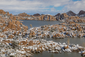 Watson Lake Prescott Arizona Winter Landscape