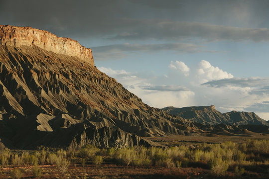 South Caineville Mesa at dusk, near Capitol Reef, Utah