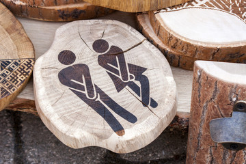 wooden blade with designation