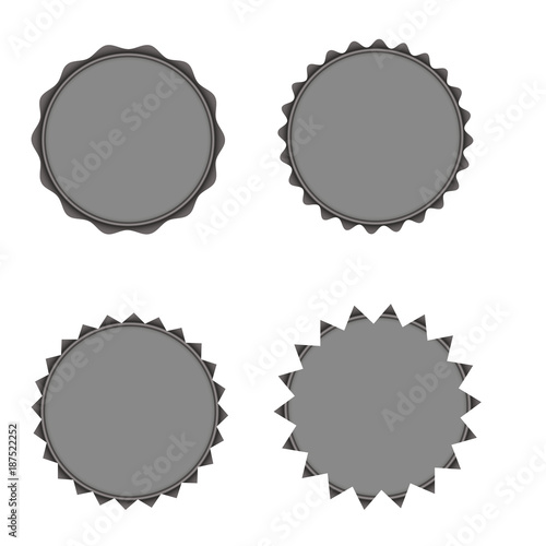 Set Of Vector Starburst Sunburst Badges Grey Color Vintage Labels Set Of Vector Starburst Sunburst Badges Grey Color Vintage Labels Stickers