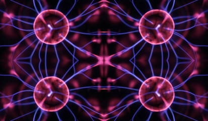 lightning sphere and colorful rays