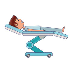 dental stretcher with patient avatar