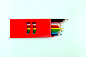 Colorful pencils for school children