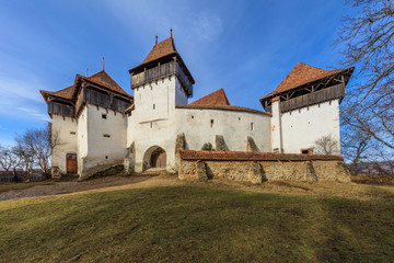 Fototapeta na wymiar Viscri fortified church. Transylvania, Romania,