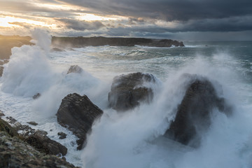Waves of 10 meters in the Galician coast of Rinlo