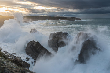 Waves of 10 meters in the Galician coast of Rinlo
