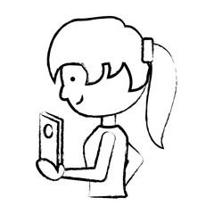 cartoon woman icon