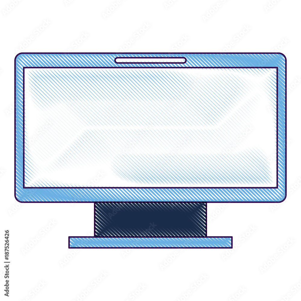 Poster monitor computer isolated icon