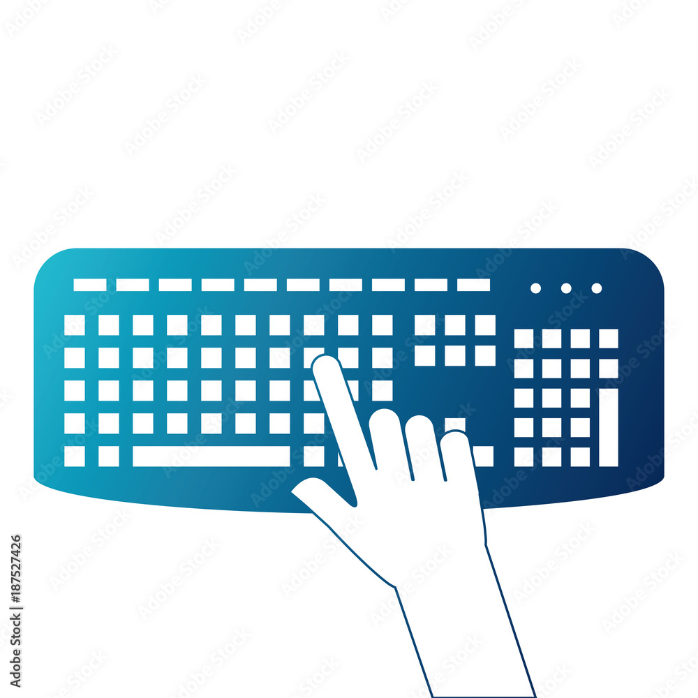 Poster user with keyboard icon