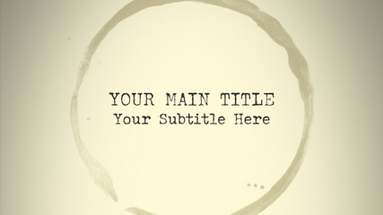 Typewriter Title Sequence