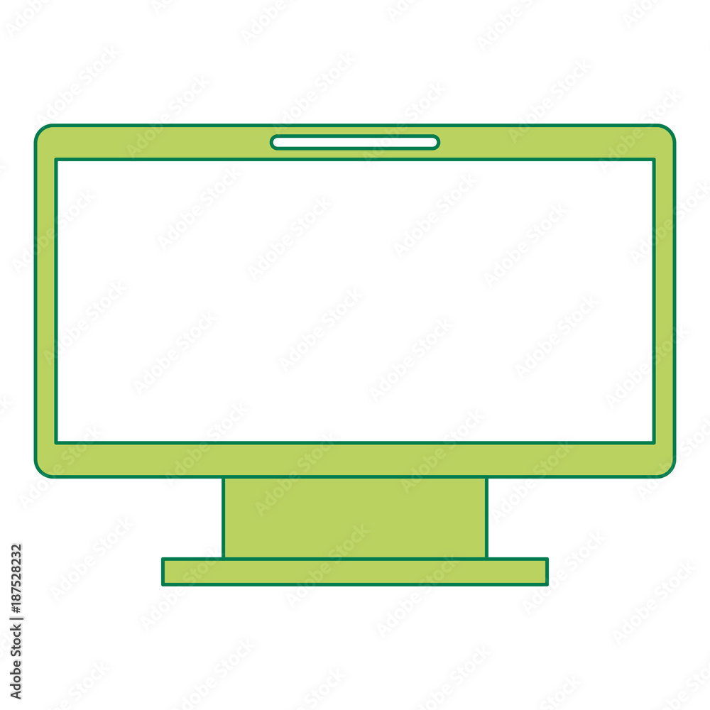 Poster monitor computer isolated icon