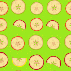 Vector Dried Apples Pattern background