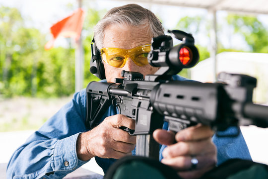 Shooting: Shooting An AR-15 From Sitting Position