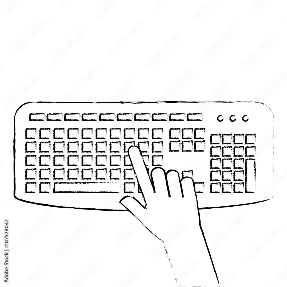 Poster user with keyboard icon