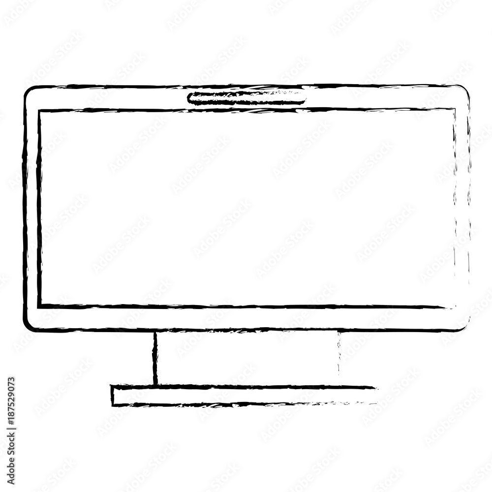 Poster monitor computer isolated icon