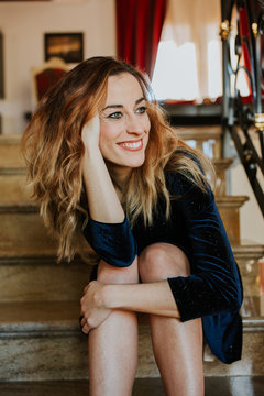 Mid Adult Elegant Woman in a Luxury House