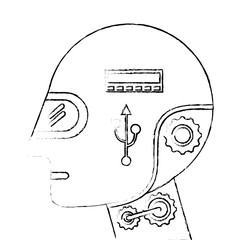 humanoid robot profile icon