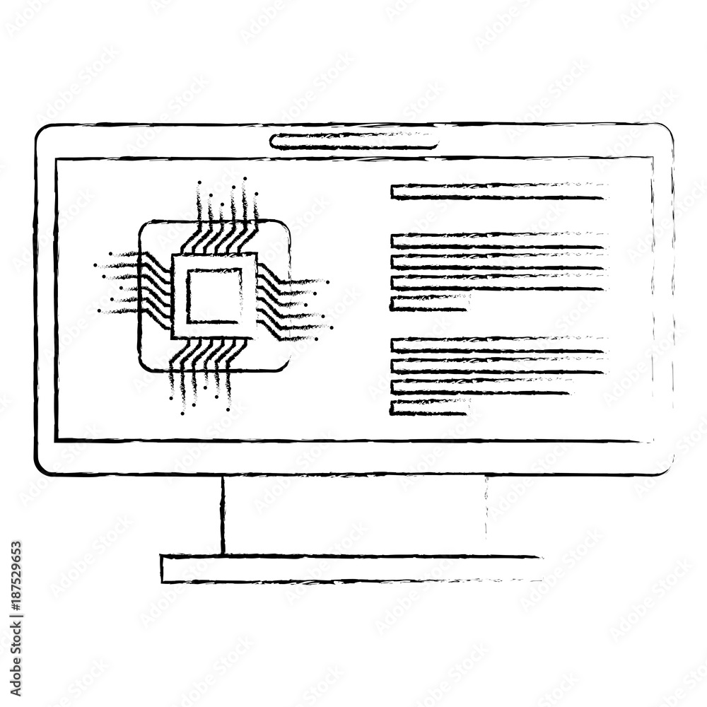 Poster monitor computer with processor circuit