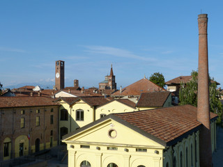 Fototapeta premium A fine example of industrial reconversion in the town of Soncino - from a brick factory to a culture factory