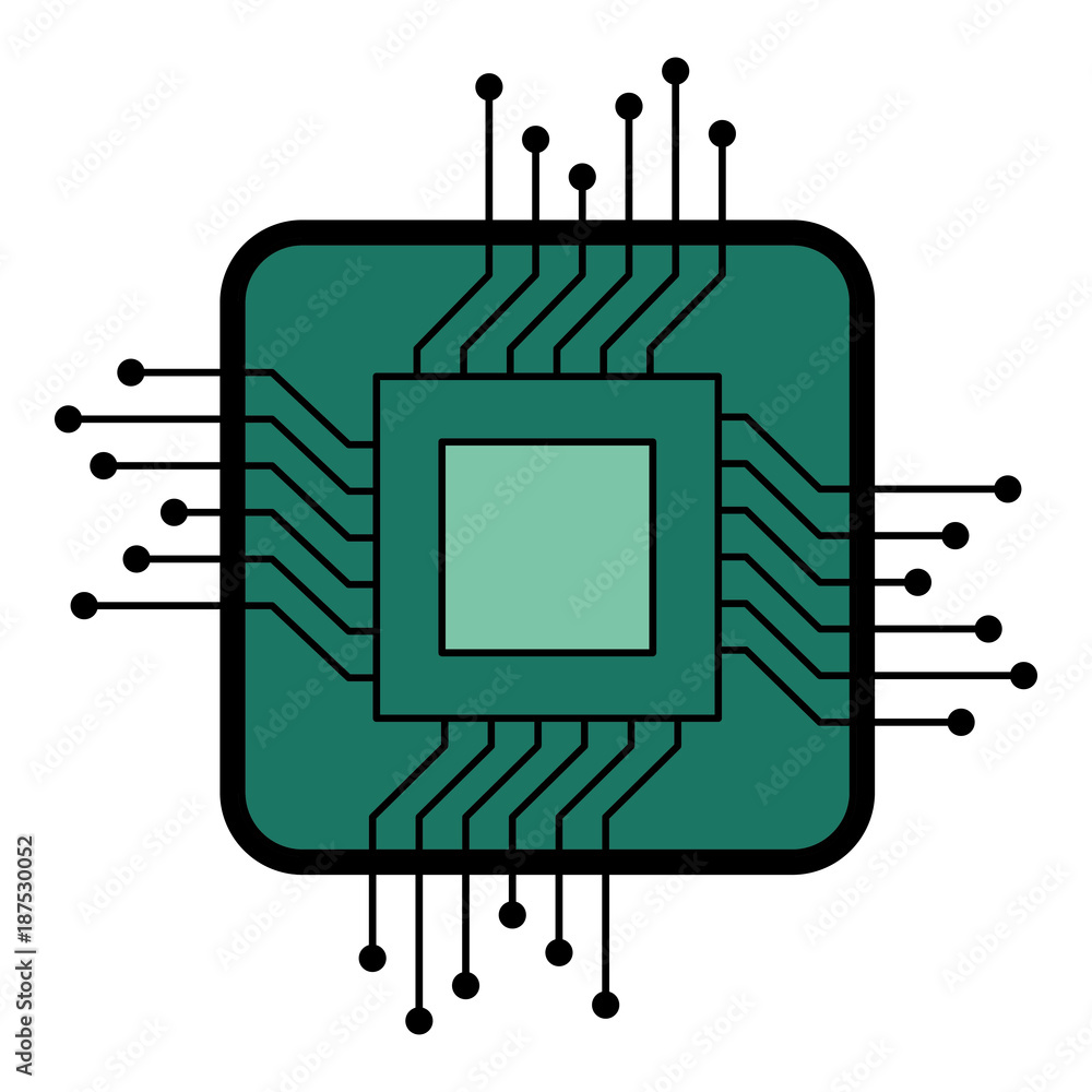 Poster processor circuit isolated icon