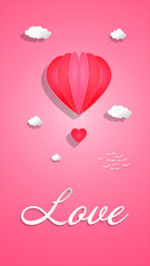 Walentynkowy balon w kształcie serca