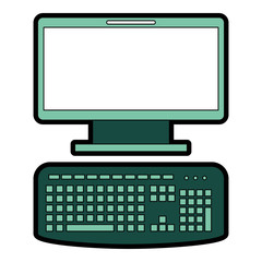 computer desktop isolated icon