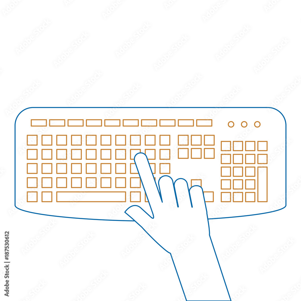 Poster user with keyboard icon