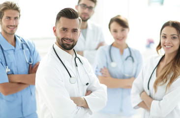 Fototapeta premium leading doctor of the medical center peers.