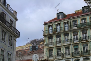 Fototapeta premium Colorful and majestic old houses in Lisbon