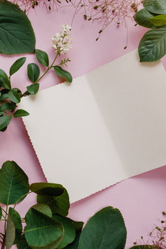 Empty letter with flowers