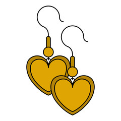 earrings with heart shape