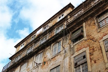 Old facade in Lisbon
