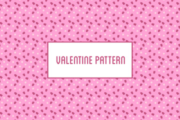 Vector hearts and flowers pattern. Design of hand drawn objects for St. Valentine's day, wedding