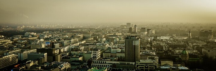 Fototapeta na wymiar panoramic view of the modern city. residential quarters. urban skyline. overcast