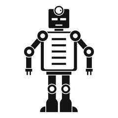 Artificial intelligence robot icon, simple style