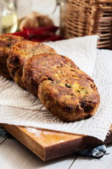 Aloo Tikki or cutlet. Indian snack made of boiled potatoes