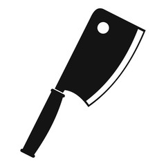 Meat knife icon, simple style