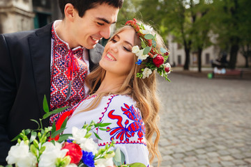 Couple in love embracing and enjoying each other's company