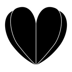 heart love silhouette decorative vector illustration design