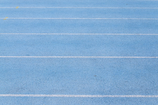 Lanes Of Blue Running Track