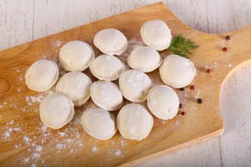 Fototapeta na wymiar Raw dumplings