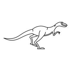 Velyciraptor icon, outline style