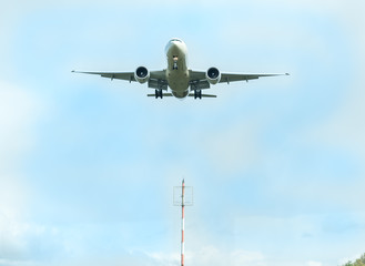 Flugzeug landeanflug