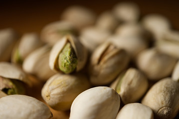 Pistachios. Close-up. Macro