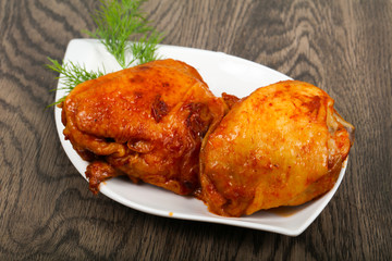 Roasted chicken thigh