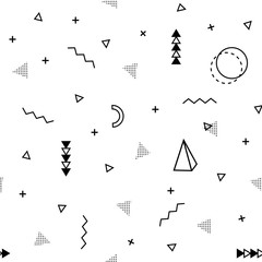 Obraz premium Memphis background. Abstract pattern fashion 80-90s.