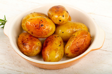 Young baked potato